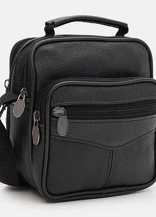 Чоловіча шкіряна сумка borsa leather k16681-2bl-black