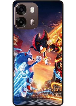 Силиконовый чехол бампер для oppo a6s с рисунком sonik соник шэдоу