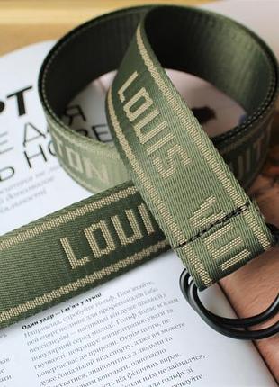 Тренд сезону тканинний ремінь louis vuitton хакі