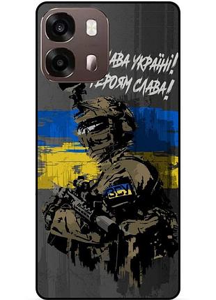 Силіконовий чохол бампер для oppo a6s з малюнком зсу украина героям слава
