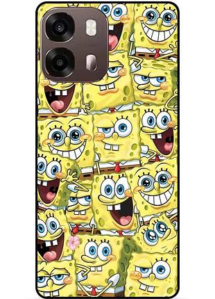 Силіконовий чохол бампер для oppo a6s з малюнком губка боб sponge bob