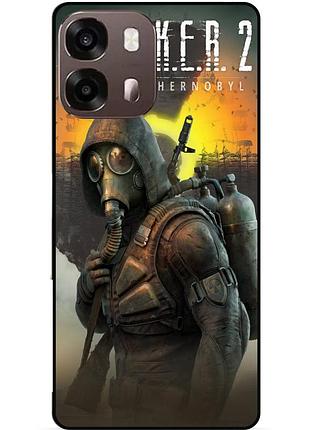 Силиконовый чехол бампер для oppo a6s с картинкой stalker сталкер