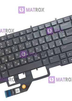 Оригінальна клавіатура для ноутбука dell alienware m17 r3, alienware m17 r4 seris, grey, ukr, rgb підсвічування