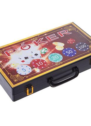 Набір для покеру у пластиковому кейсі poker game set poker game set 300s-e 300 фішок