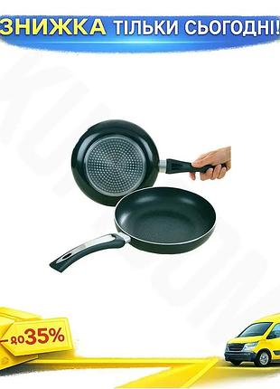 Ku сковорода антипригарная maestro universal fit 22 см алюминиевая для жарки и готовки с duflon покрыт uni2l_k