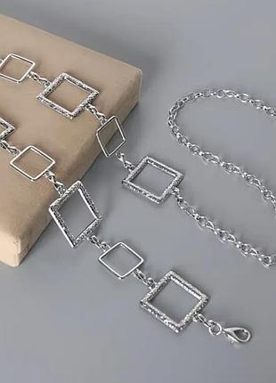 Пояс цепочку paula silver 3