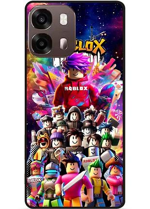 Силіконовий чохол бампер для oppo a6s з картинкою roblox роблокс