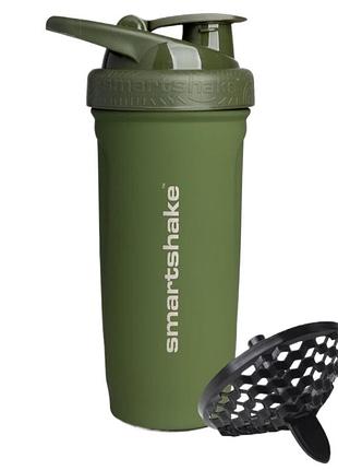 Шейкер спортивный smartshake металлический reforce stainless steel 30oz/900ml army green