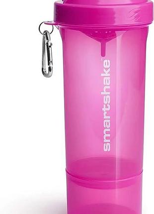 Шейкер спортивний smartshake slim 500ml neon pink
