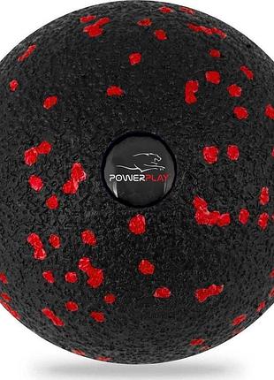 Масажний м'яч powerplay pp-4350 epp massage ball (d8) чорно/червоний