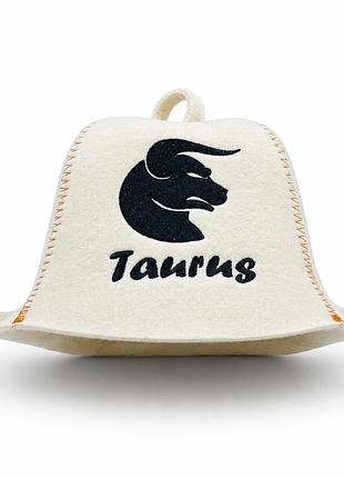 Банна шапка luxyart "taurus " натуральна повсть біла (lx-348)