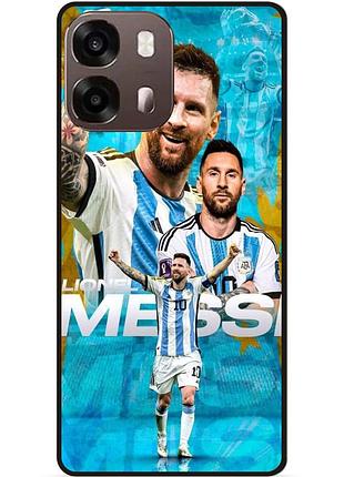 Силиконовый бампер чехол для oppo a6s с рисунком messi месси