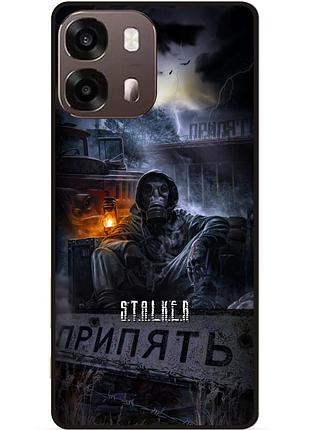 Чохол силіконовий бампер для oppo a6s з картинкою stalker сталкер