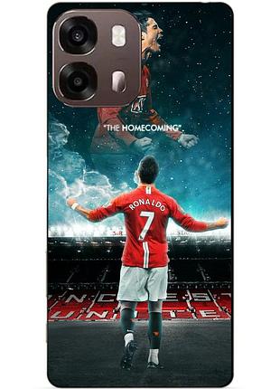 Силиконовый бампер чехол для oppo a6s с рисунком роналдо мю ronaldo