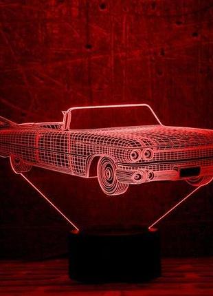 3d нічник "автомобіль 15" (волічне зображення) + пульт дк + мережевий адаптер +батарейки (3ааа) 3dtoyslamp
