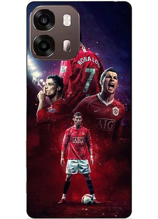 Силіконовий чохол бампер для oppo a6s з малюнком ronaldo mu роналдо