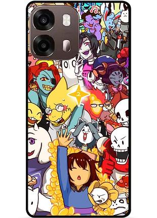 Силиконовый чехол бампер для oppo a6s с рисунком undertale андертейл