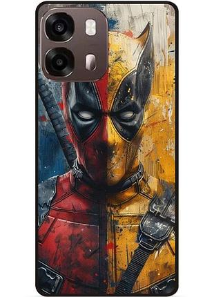 Чехол силиконовый бампер для oppo a6s с рисунком росомаха marvel дэдпул