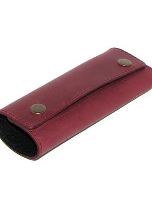 Кожаная ключница dnk leather keys-l бордовая