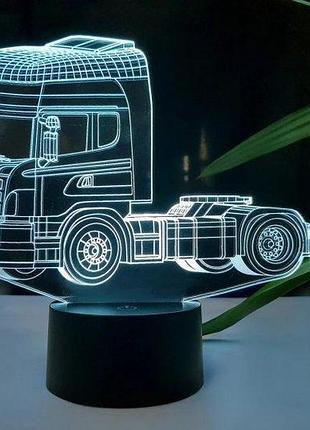 3d ночник "автомобиль 19" (увеличенное изображение) + пульт ду +сетевой адаптер + батарейки (3ааа) 3dtoyslamp