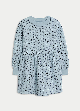 Теплое, хлопковое платье от m&amp;s на 3-4 года