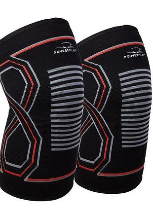 Наколінники спортивні powerplay pp-4099 knee supportчорно/червоні s/m (пара)
