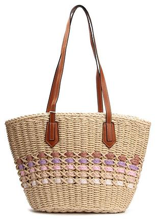 Podium сумка жіноча плетена podium 6150 beige pink розпада
