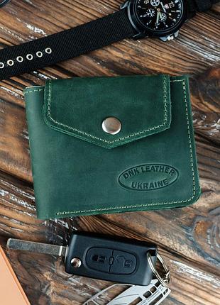 Кошелек кожаный dnk leather dnk-lw-08-col.c зеленый