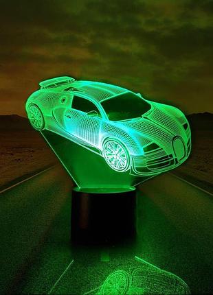 Нічник дитячий світильник "автомобіль 5" 3dtoyslamp