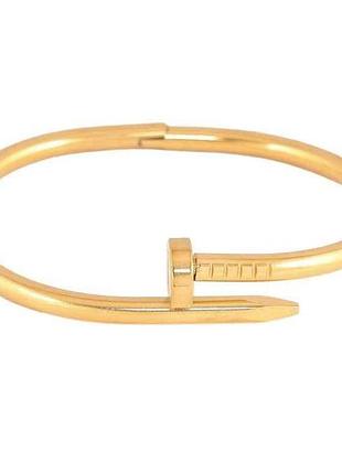 Браслет нержавеющая сталь 14к цвях с надписью cartier ø6см (350375) тм xuping 7 копійок