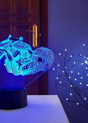 Сменная пластина для 3d светильник "мотоцикл 9" 3d toyslamp