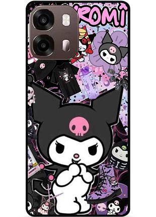 Силиконовый чехол бампер для oppo a6s с рисунком kuromi куроми