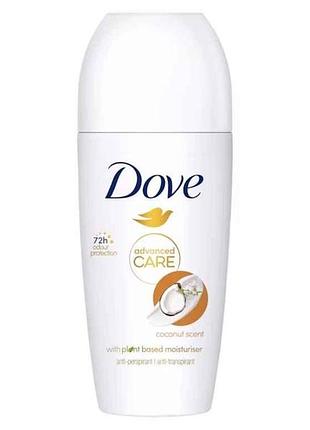 Антиперспірант роликовий 50мл кокос 72 години тм dove 7 копійок
