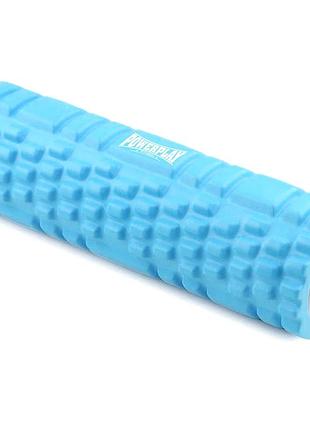 Массажный ролик (роллер) powerplay 4342 massage roller синий (30x10см.)