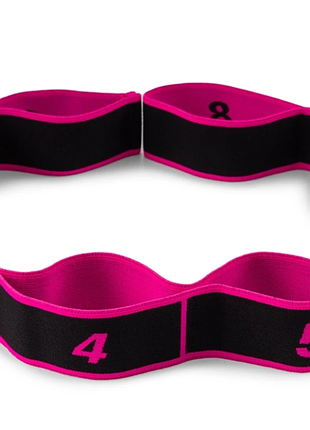 Эспандер с петлями для растяжки powerplay pp_4311 fitness band розовая (88*4см.)