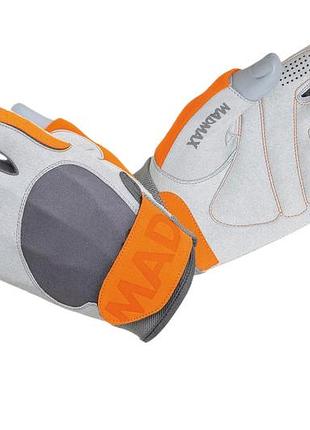 Рукавички для фітнесу madmax mfg-850 crazy grey/orange xxl