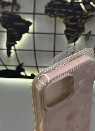 Чехол silicone case с микрофиброй для iphone 16 pro max, чехол-бампер для айфон 16 про макс (пудра) 5