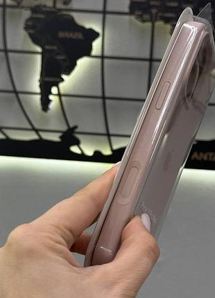 Чехол silicone case с микрофиброй для iphone 16 pro max, чехол-бампер для айфон 16 про макс (пудра) 7