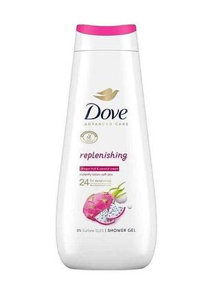 Гель для душу 400мл пітая та кокосові вершки тм dove 7копійок
