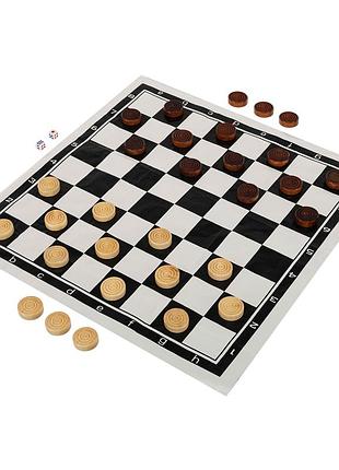 Шашки с виниловым игровым полем 3107-29