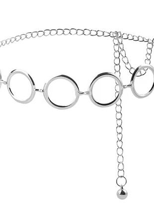 Пояс цепочку кольца silver 3