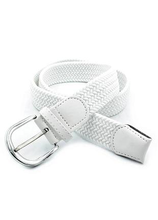 Женский ремень резинка 3,3 х 100 см weatro белый gym-33kit-026