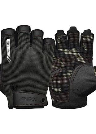 Перчатки для фитнеса rdx t2 half brown s