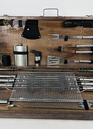 Подарунковий набір для пікніка bbq max ручної роботи (шампура та аксесуари).
