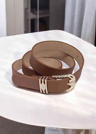Ремінь жіночий 2см коричневий екошкіракласичний м.622-12 тм sp 7 копійок