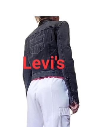 Куртка джинсова гвинтах levi's сіра