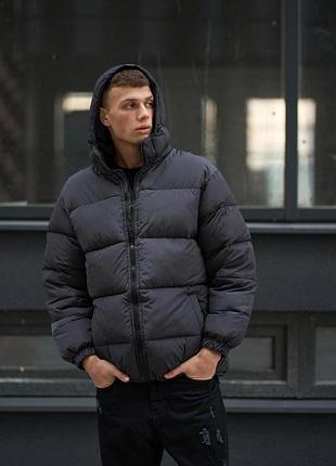 Пуховик зимний мужской "heat" intruder серый