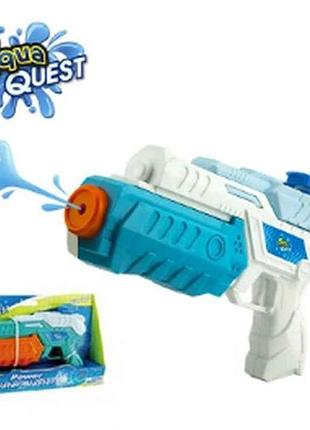 Водний пістолет 22см синьо-білий (27x6x16см) тм aqua quest 7копійок