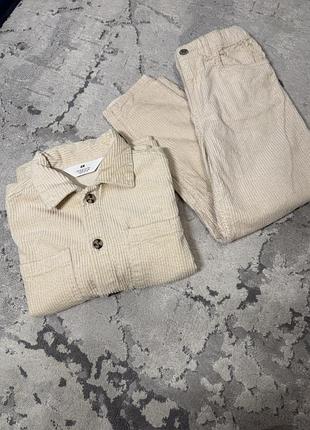 Вельветовий костюм 128 см зріст, hm