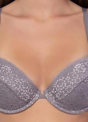 Бюстгальтер со съемным push-up 70a серый, 75b